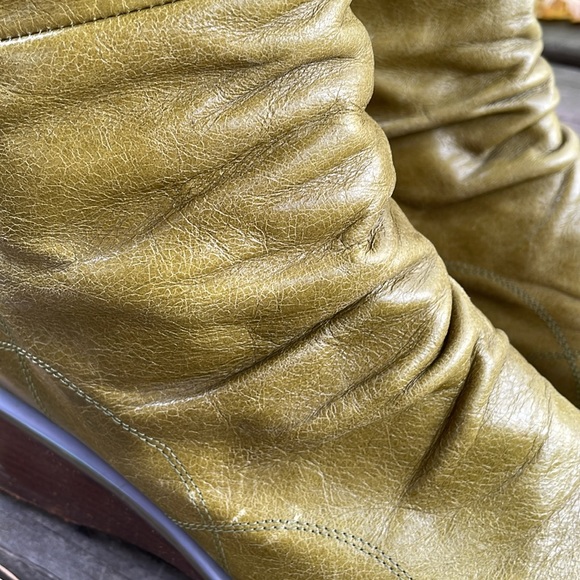 Miz Moos Green Leather Casablanca size 39 calf height boots - Picture 11 of 16
